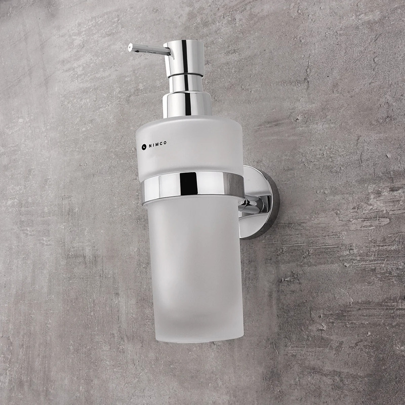 Dávkovač tekutého mýdla skleněný, pumpička plast UNIX, Nimco UN 13031W-26
