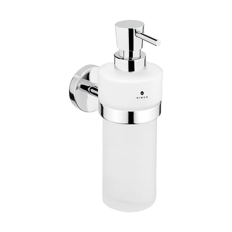 Dávkovač tekutého mýdla skleněný, pumpička mosaz UNIX, Nimco UN 13031W-T-26