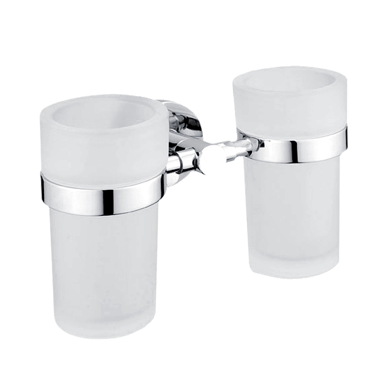 Držák kartáčků a pasty dvojitý Unix, sklo/chrom, Nimco, UN 13058DW-26