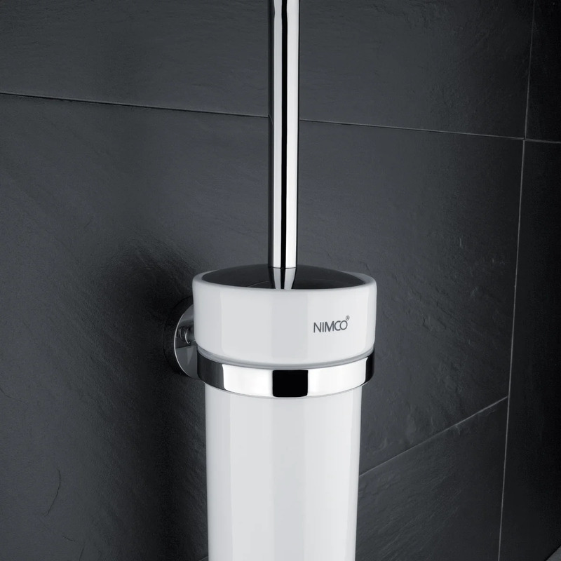 Toaletní WC kartáč, keramický UNIX chrom, keramika, Nimco UN 13094K-26