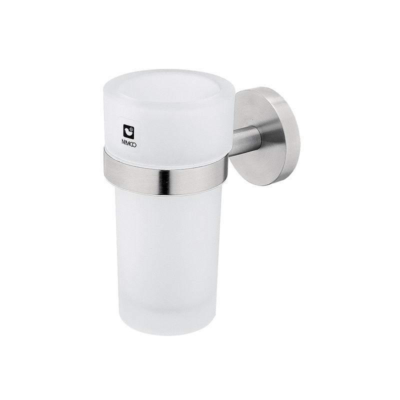 Držák skleničky Unix, sklo mat/broušená nerez, Nimco, UNM 13058W-10