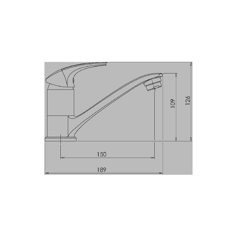 Dřezová baterie Metalia Eco+, chrom, stojánková, Novaservis 57096,0E