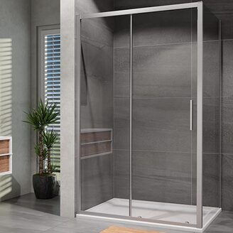 Set sprchového koutu Vati 100 x 90 cm s vaničkou, sklo čiré, profil aluchrom, obdélník, Lansanit LAN50015