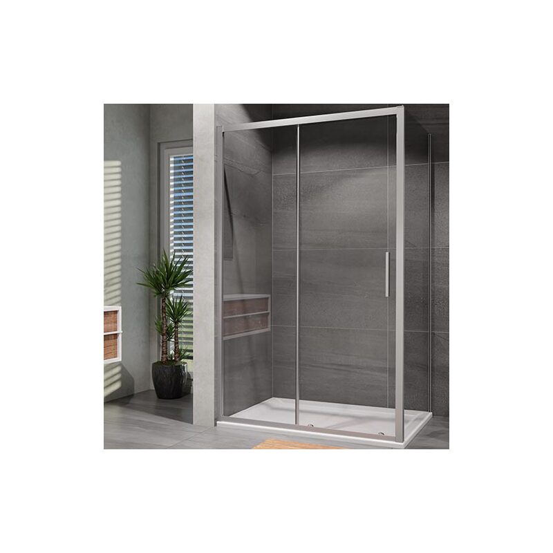 Set sprchového koutu Vati 120 x 80 cm s vaničkou, sklo čiré, profil aluchrom, obdélník, Lansanit LAN50020