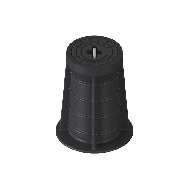 Poklop ventilový PLASTUS, KANAL, víko černé, bitumen, třmen, HECKL