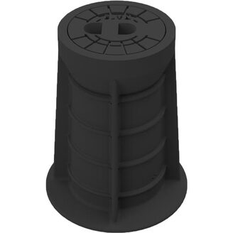 Poklop ventilový PLASTUS, PLYN, víko černé, můstek, HECKL