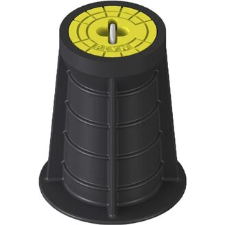 Poklop ventilový PLASTUS, PLYN, víko žluté, třmen, HECKL