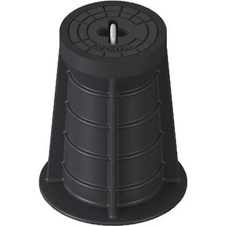 Poklop ventilový PLASTUS, VODA, víko černé, bitumen, třmen, HECKL