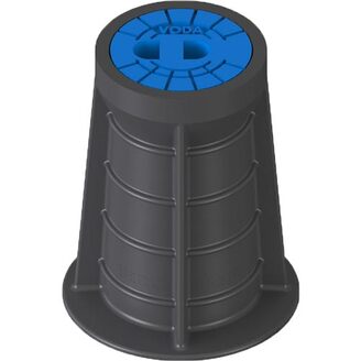 Poklop ventilový PLASTUS, VODA, víko modré, můstek, HECKL