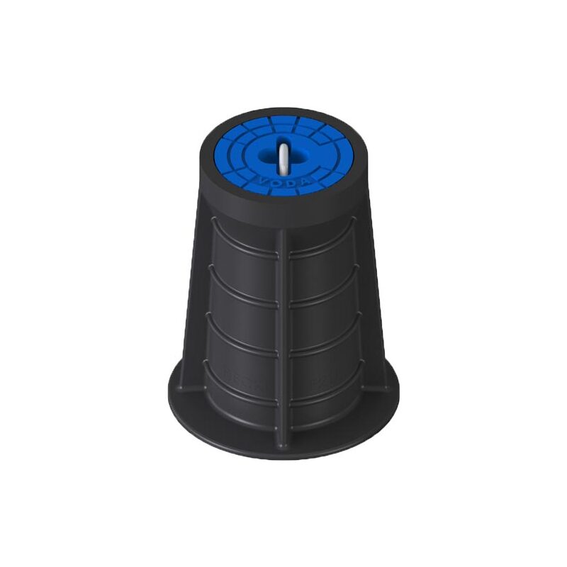 Poklop ventilový PLASTUS, VODA, víko modré, třmen, HECKL