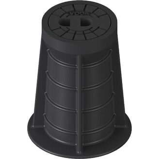 Poklop ventilový PLASTUS, VODA, víko černé, můstek, HECKL