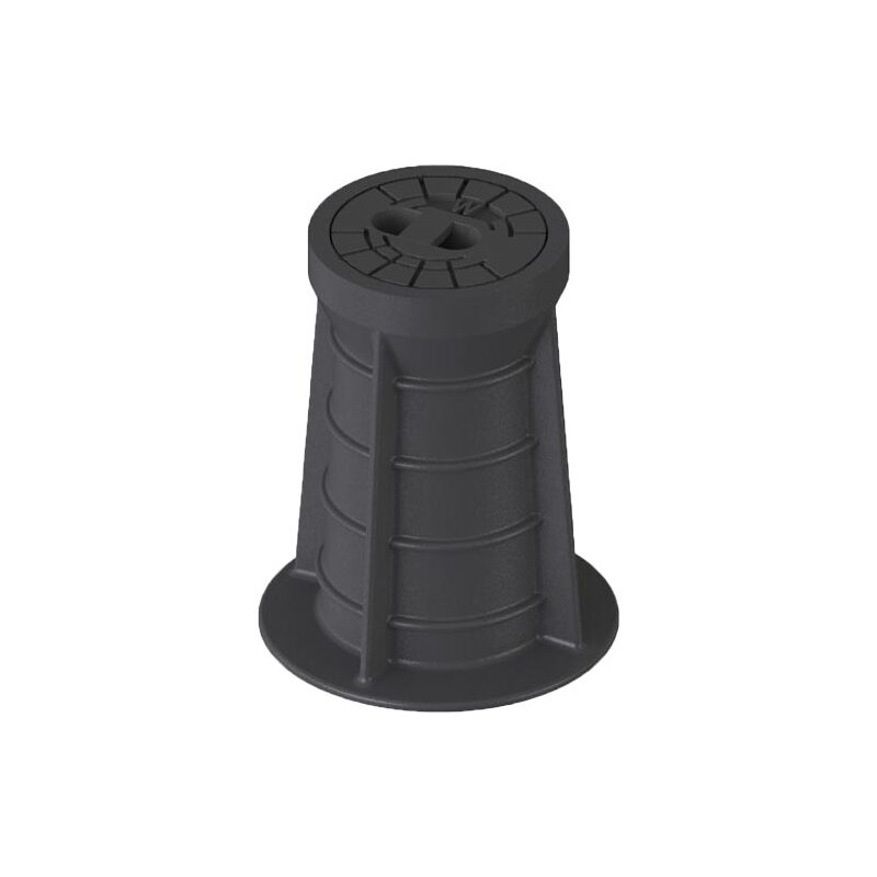 Poklop ventilový PLASTUS, W, víko černé, můstek, HECKL