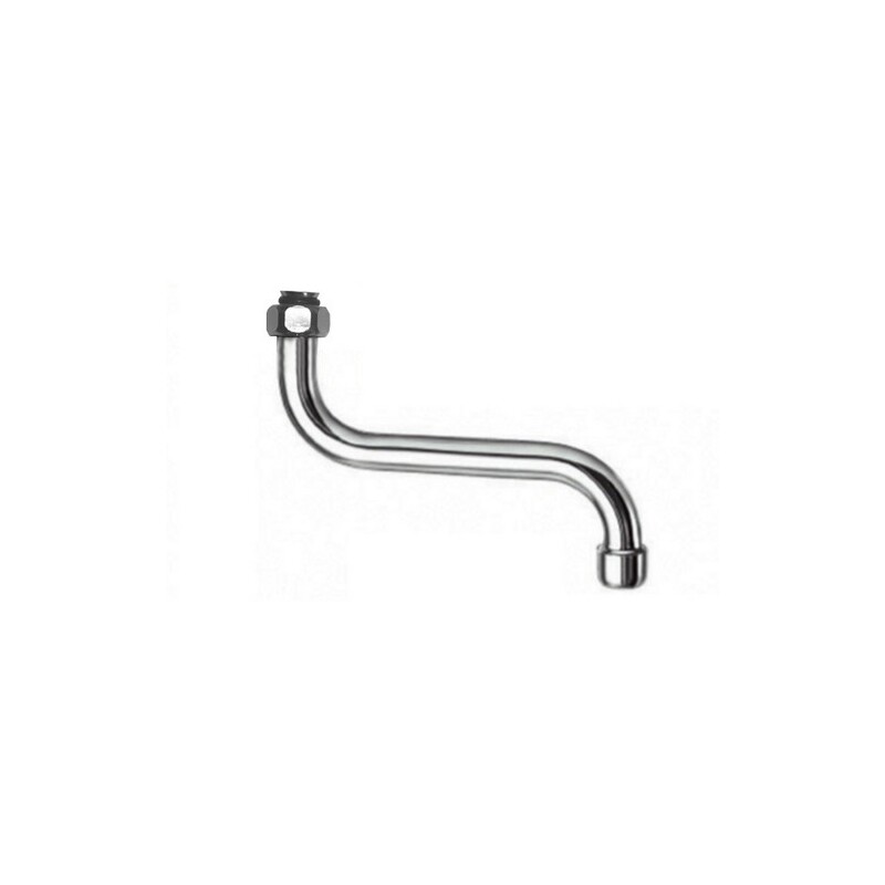 Výtokové ramínko trubkové S, 16 cm, 1/2, chrom, Geos, GP 250 CR