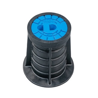 Poklop ventilový PLASTUS ČSN, VODA, modrý, můstek, HECKL