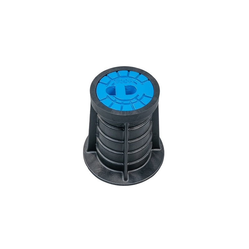 Poklop ventilový PLASTUS ČSN, VODA, modrý, můstek, HECKL