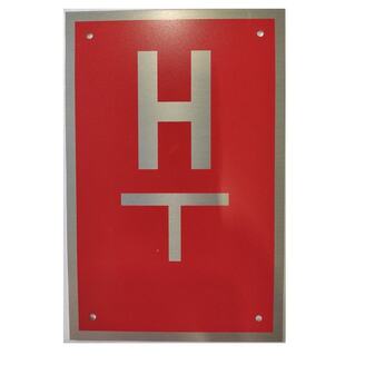 Štítek H červený