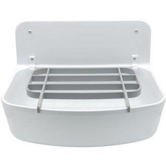 Nástěnná výlevka 48,5x34 cm, plast, s přepadem, bílá, Plast Brno VS49440K