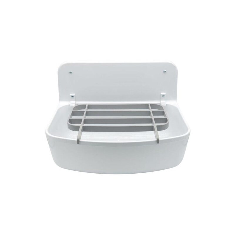 Nástěnná výlevka 48,5x34 cm, plast, s přepadem, bílá, Plast Brno VS49440K