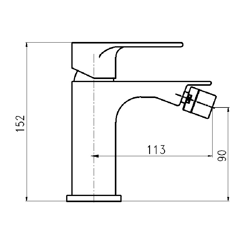 Bidetová baterie Nobless Trend, chrom, stojánková, s výpustí, Novaservis 41011,0