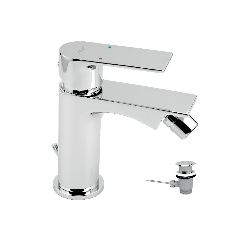 Bidetová baterie Nobless Trend, chrom, stojánková, s výpustí, Novaservis 41011,0