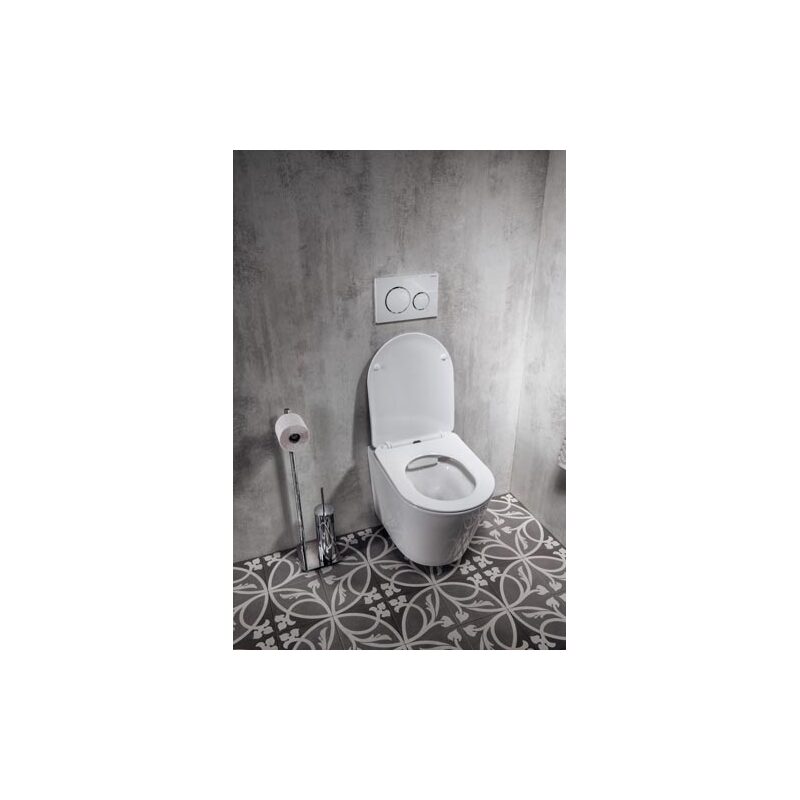 Závěsné WC Aquasyst rimless se sedátkem soft-close, slim