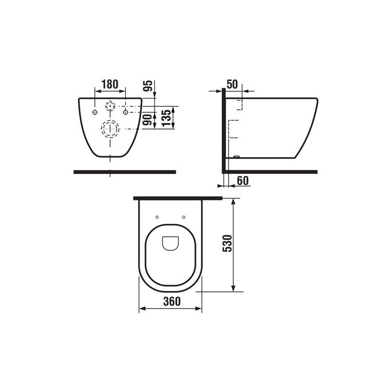 Závěsné WC Aquasyst rimless se sedátkem soft-close, slim