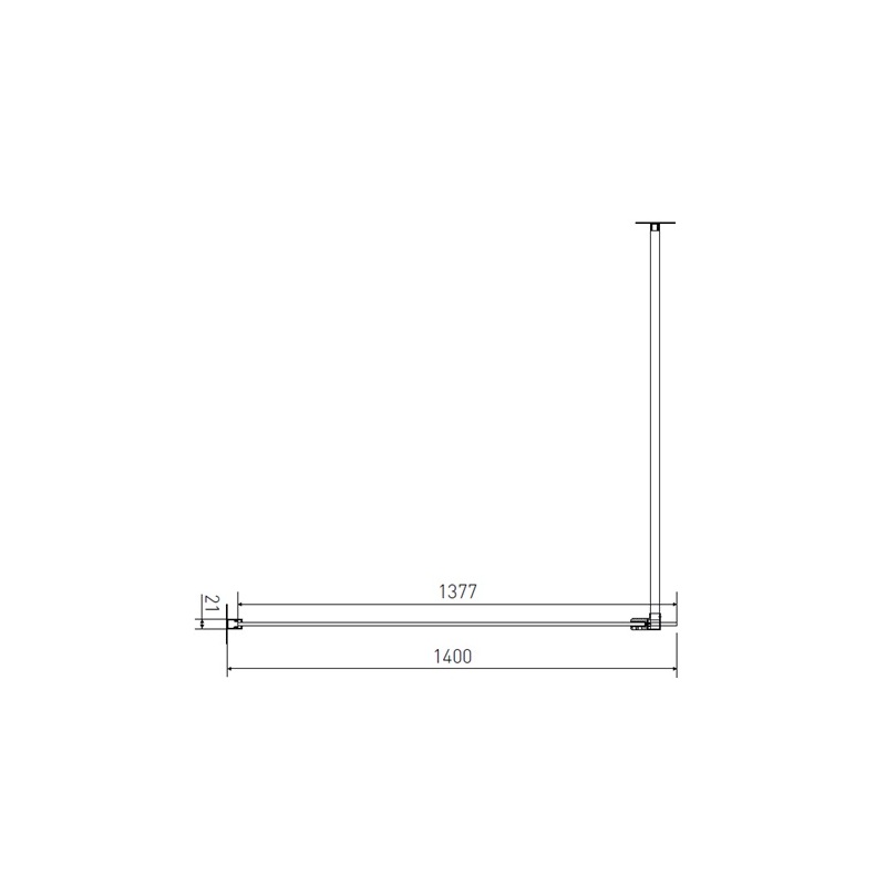 Sprchová stěna Walk-IN 1400 mm, sklo čiré, profil chrom, Lansanit LAN05042
