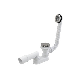 Vaničkový sifon Sabina 70, odpad 40/50 mm, s přepadem, chrom, Ravak X01315