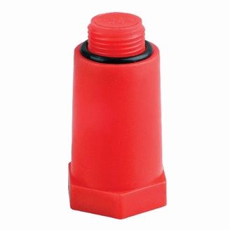 Montážní zátka tlaková PPR 1/2, dlouhá, červená