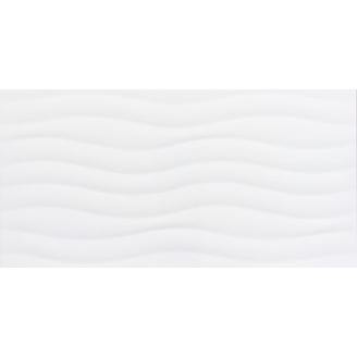Obklad dekor vlnka Bianco 297x595mm lesk