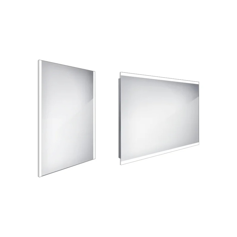 LED zrcadlo 60 x 80 cm hliník, Nimco ZP 11002