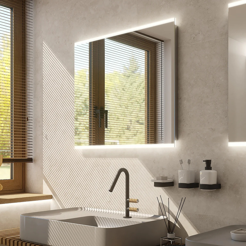 LED zrcadlo 80  x  70 cm hliník, Nimco ZP 12003