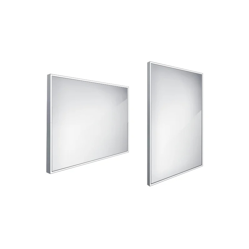 LED zrcadlo 90  x  70 cm hliník, Nimco ZP 13019