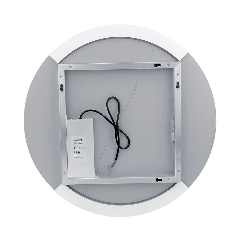 Kulaté LED zrcadlo 60 cm hliník, boční osvětlení, Nimco ZP 16000R