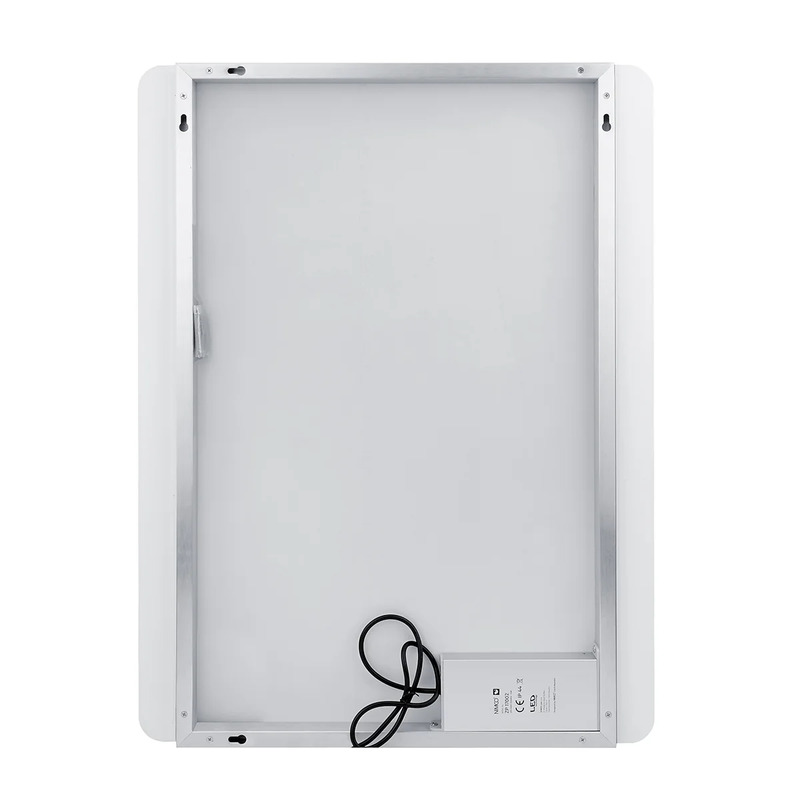 LED zrcadlo 100  x  70 cm hliník, boční osvětlení, Nimco ZP 17004