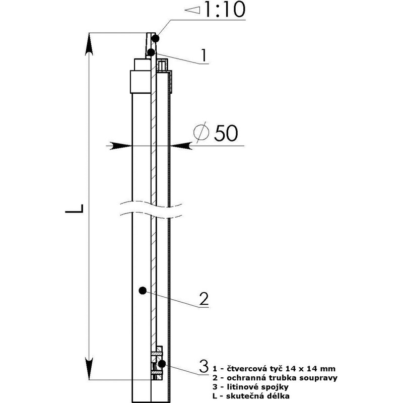 Zemní souprava Rd 1,5 m, pro GF+ přípojky, HECKL