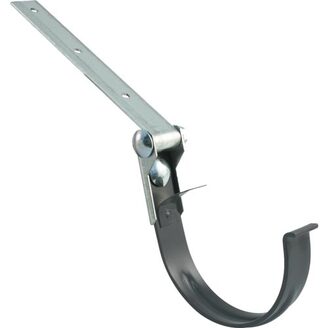 Kovový hák žlabu RG 100 mm, antracit, s kloubem, poplastovaný, Marley 085401