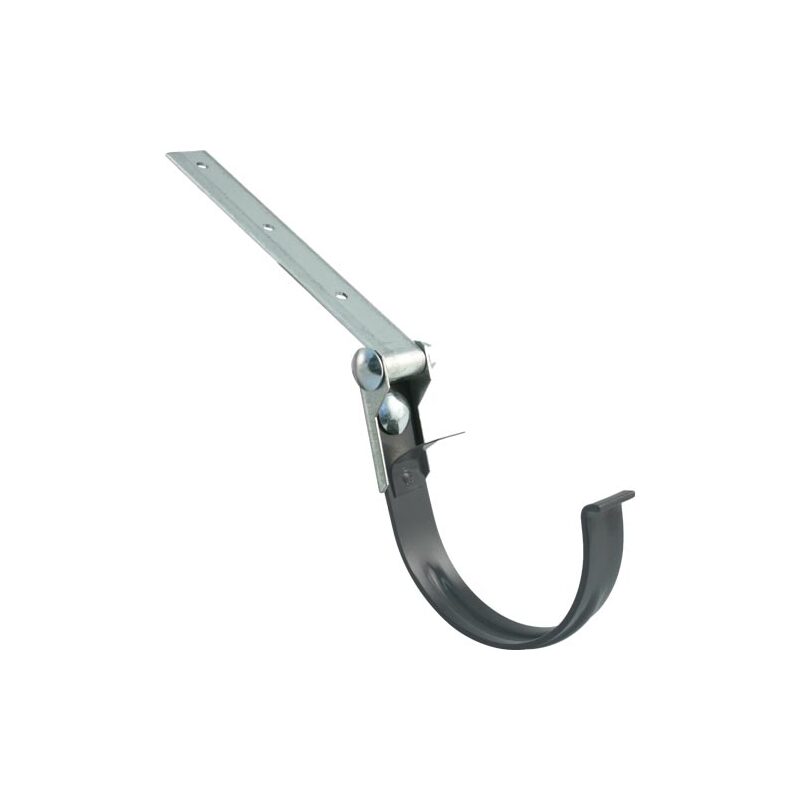 Kovový hák žlabu RG 100 mm, antracit, s kloubem, poplastovaný, Marley 085401