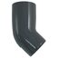 Koleno svodu okapu 45° DN 105 mm, antracit, plast, Marley 085296