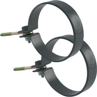 Objímka svodu okapu DN 53 mm, antracit, se šroubem, (pár=2ks), Marley 085975