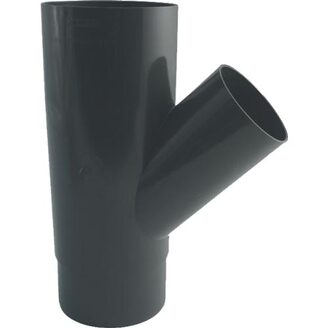 Odbočka svodu okapu 45° DN 105 mm, antracit, plast, Marley 085661