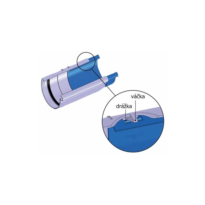 Vnitřní roh žlabu okapu RG 125 mm, antracit, plast, Marley 085326