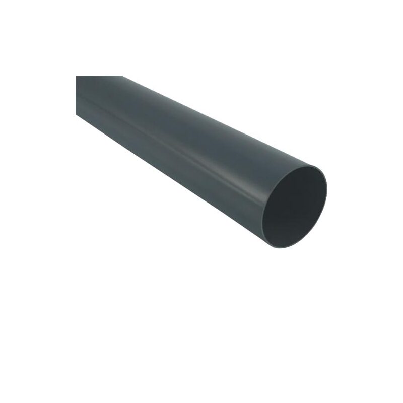 Svod okapu DN 105 mm, délka 1 m, antracit, bez hrdla, plast, Marley 085517