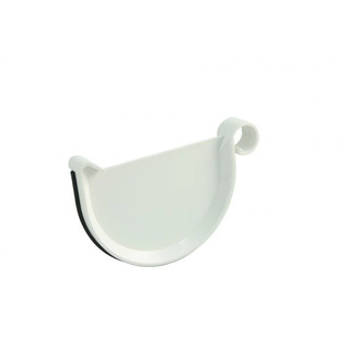 Čelo okapového žlabu RG 100 mm, bílá, plast, Marley 083766