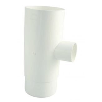 Odbočka svodu okapu 90° DN 105 mm, bílá, plast, Marley 082509