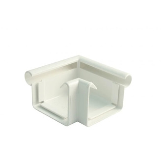 Vnější roh žlabu okapu RG 70 mm, bílá, plast, Marley 082189