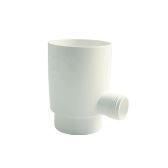 Sběrač dešťové vody okapu DN 105 mm, s vnějším závitem 1, bílá, plast, Marley 084411