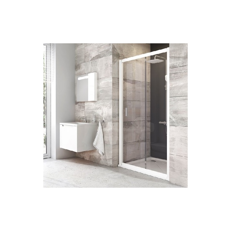 Sprchové dveře Blix BLDP2 1000 mm, sklo transparent, profil bílý, Ravak, 0PVA0100Z1