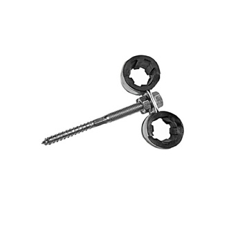 Dvojobjímka 2 x 10 mm s kombi šroubem, s tlumící vložkou, pozinkovaná