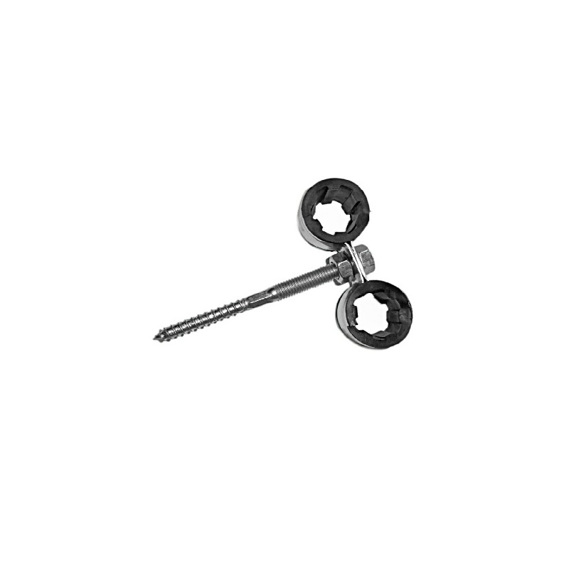 Dvojobjímka 2 x 15 mm s kombi šroubem, s tlumící vložkou, pozinkovaná